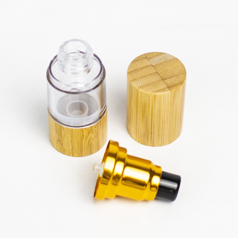 Bambusz kozmetikai csomagolás 15 ml 30 ml 50 ml 80 ml 100 ml 120 ml Airless Pump Lotion Palack Kozmetikai Műanyag Airless Palack Bambusz kozmetikai csomagolás 15 ml 30 ml 50 ml 80 ml 100 ml 120 ml Airless Pump Lotion Palack Kozmetikai Műanyag Airless Palack