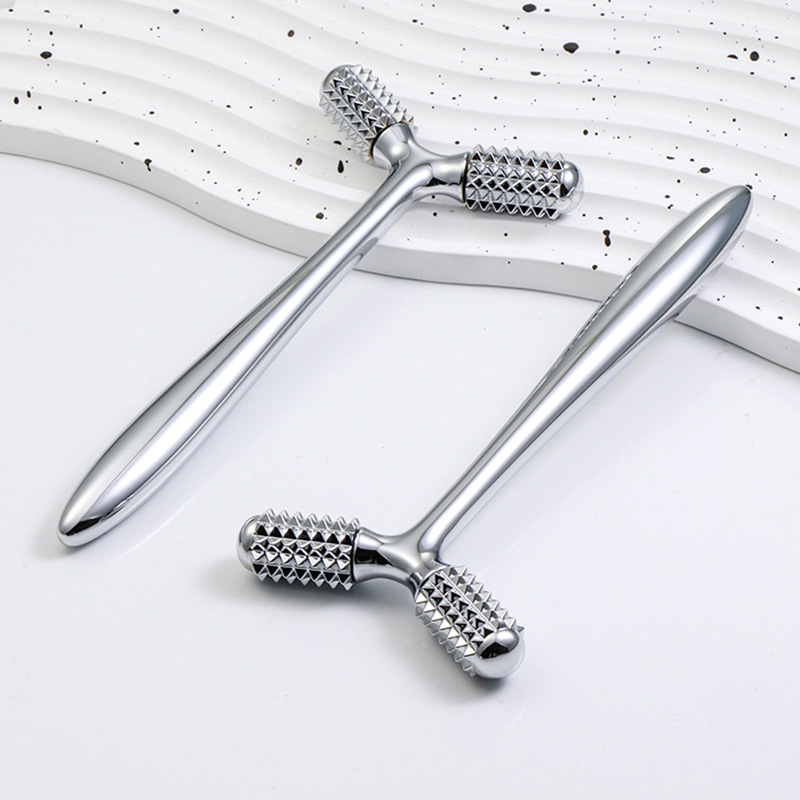 Ajándék szett Beauty Care Y alakú mini görgős 3d fém fogantyús otthoni görgős masszírozó görgős arc szem relaxáló masszírozó