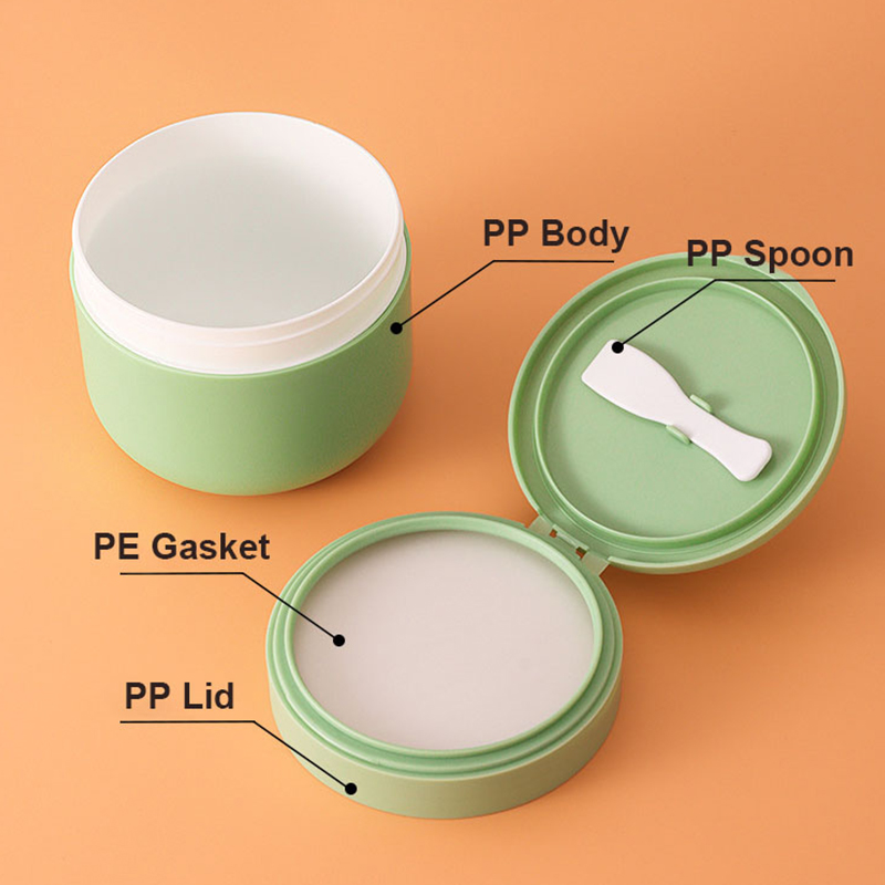 200g 300g 400g műanyag matt kerek kozmetikai bőrápoló maszk krémes tégelyes fehérítő szeplőt eltávolító fényvédő tartály kanállal 200g 300g 400g műanyag matt kerek kozmetikai bőrápoló maszk krémes tégelyes fehérítő szeplőt eltávolító fényvédő tartály kanállal