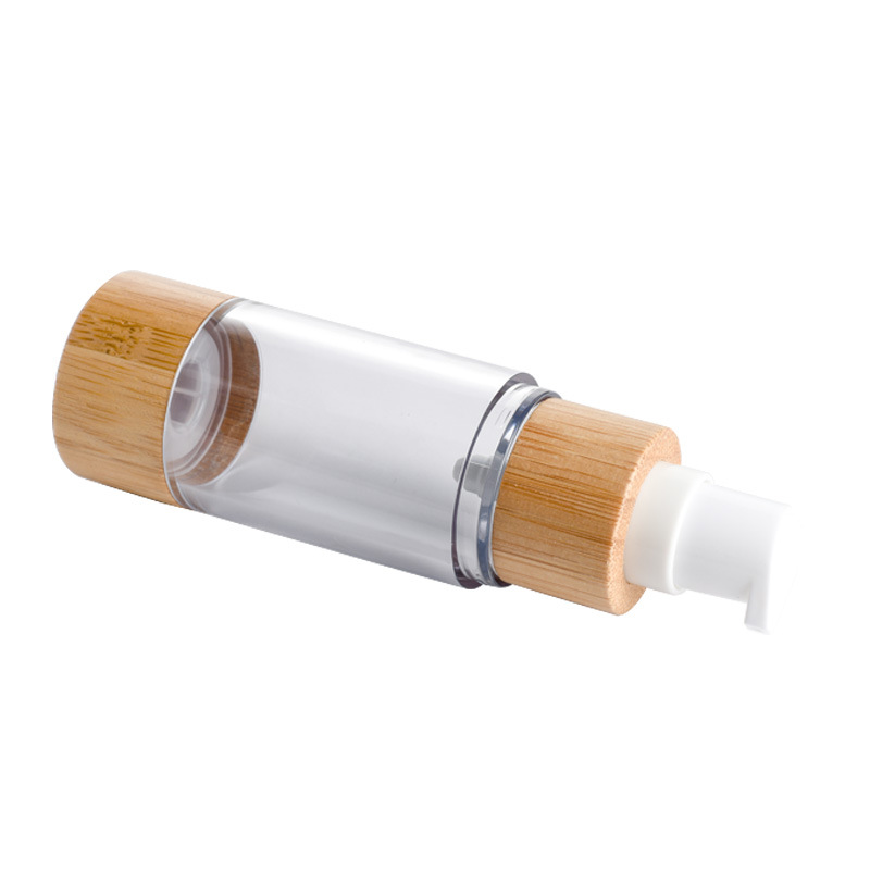 Újrahasznosítható lotion 50 ml bambusz levegő nélküli palack kozmetikai bambusz levegő nélküli pumpás palackhoz Újrahasznosítható lotion 50 ml bambusz levegő nélküli palack kozmetikai bambusz levegő nélküli pumpás palackhoz