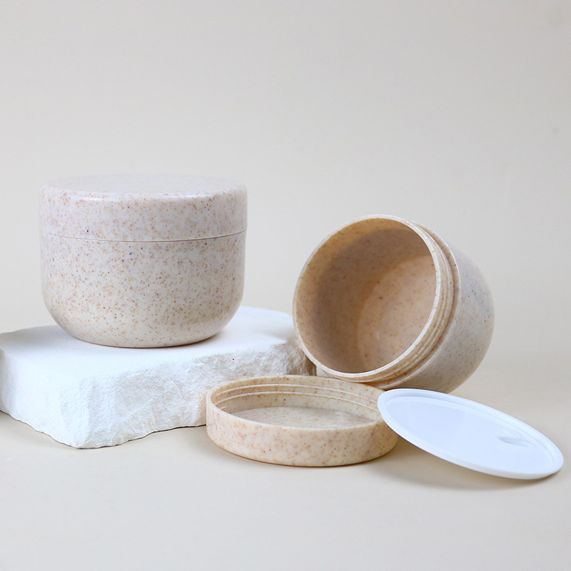 Búzaszalma tégely széles szájú 80g 120g 200g 250g bőrápoló krémes üveg kozmetikai arckrém tégely fedővel Búzaszalma tégely széles szájú 80g 120g 200g 250g bőrápoló krémes üveg kozmetikai arckrém tégely fedővel