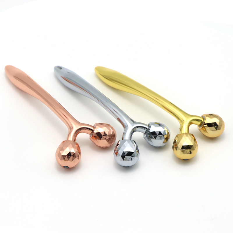 Y alakú 3D masszázs szépségápoló rúd kézi arc lifting öregedésgátló bőrápoló 24 karátos arany fém arcgörgő Y alakú 3D masszázs szépségápoló rúd kézi arc lifting öregedésgátló bőrápoló 24 karátos arany fém arcgörgő