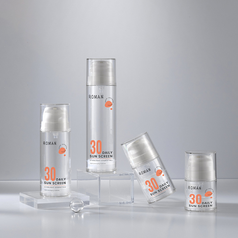 15 ml-es 30 ml-es 50 ml-es 100 ml-es 120 ml-es átlátszó fehér, levegőmentes csomagolású pumpás palack bőrápoló szérumhoz, testolajhoz