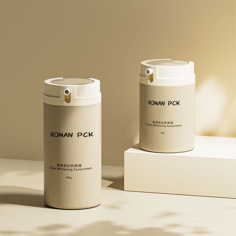 30 ml-es 50 ml-es bézs Airless Lotion Pump fényvédő krém flakonok bőrápoló szérumhoz arcmaszk