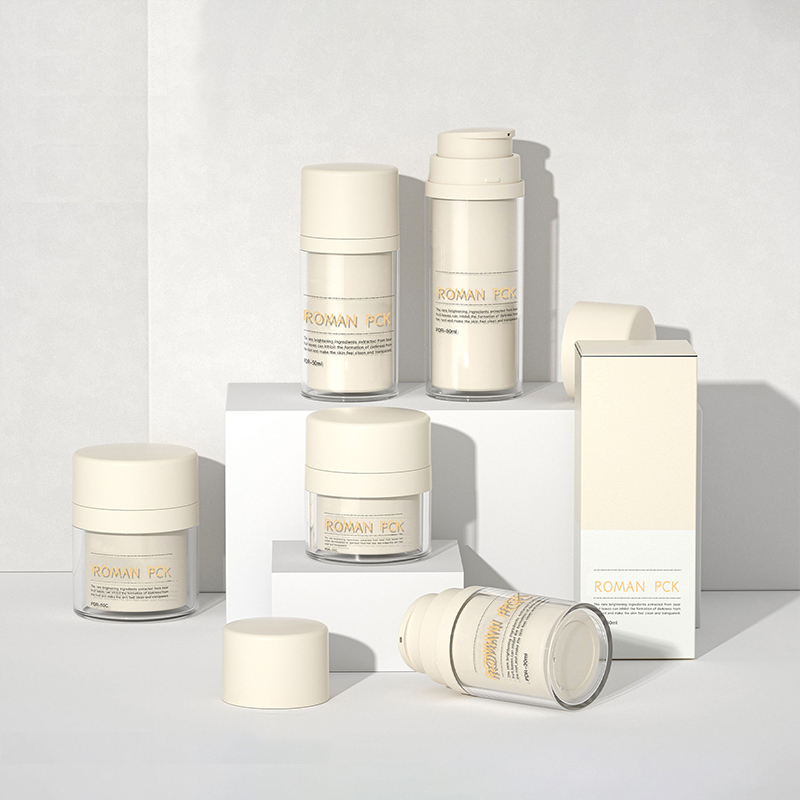 Airless Bottle 30 ml 50 ml 50 ml 100 ml akril Airless Bottle bőrápoló Airless pumpás flakon kozmetikai fényvédő bőrápoló alapozó krémhez