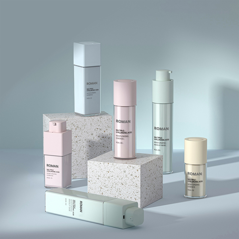 PET műanyag testápoló Double Essence Lotion javító krémradír vákuum Airless kozmetikai flakon 15ml 30ml 50ml kozmetikai