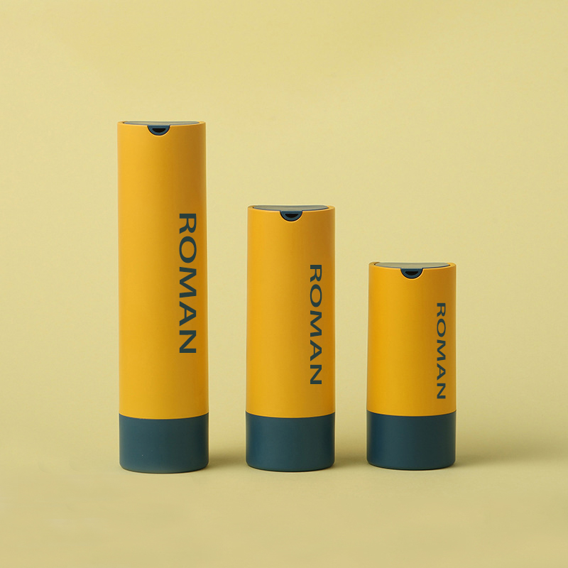 Kerek műanyag kozmetikai szérum konténer bőrápoló levegő nélküli pumpás palack lotionhoz vagy arcpermethez 15 ml 30 ml 50 ml