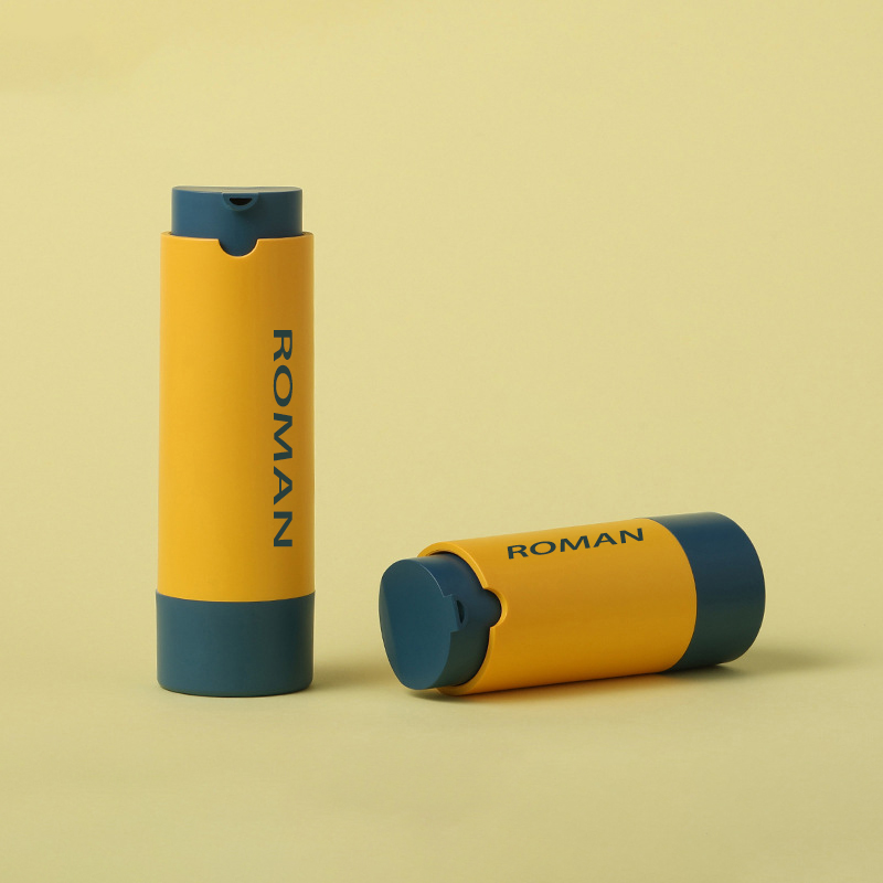 Kerek műanyag kozmetikai szérum konténer bőrápoló levegő nélküli pumpás palack lotionhoz vagy arcpermethez 15 ml 30 ml 50 ml Kerek műanyag kozmetikai szérum konténer bőrápoló levegő nélküli pumpás palack lotionhoz vagy arcpermethez 15 ml 30 ml 50 ml