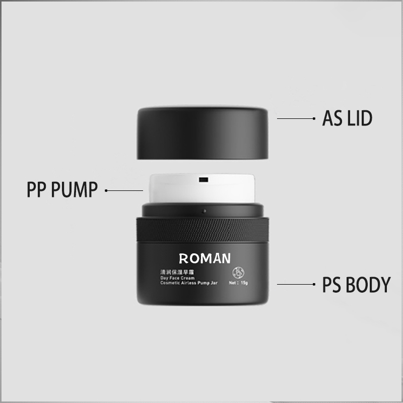 15 ml 30 ml 50 ml fehér fekete duplafalú üres PP műanyag utántöltő sajtó Airless hidratáló krém krém szérum flakon pumpával 15 ml 30 ml 50 ml fehér fekete duplafalú üres PP műanyag utántöltő sajtó Airless hidratáló krém krém szérum flakon pumpával