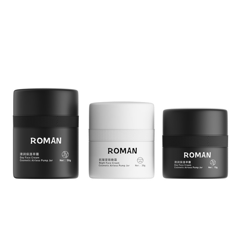 15 ml 30 ml 50 ml fehér fekete duplafalú üres PP műanyag utántöltő sajtó Airless hidratáló krém krém szérum flakon pumpával 15 ml 30 ml 50 ml fehér fekete duplafalú üres PP műanyag utántöltő sajtó Airless hidratáló krém krém szérum flakon pumpával