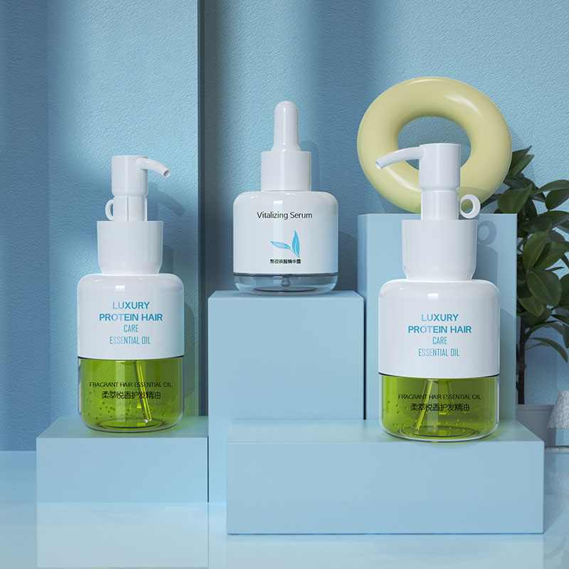 Nagy térfogatú csepegtető 50 ml 80 ml 100 ml műanyag hajolaj palackok bőrápoló csomagolás üres műanyag testolajos flakon csomagolás