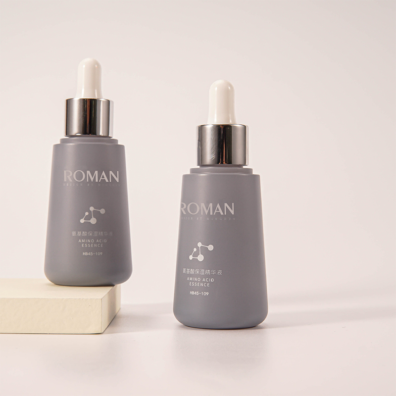 Üres 1 uncia 5 ml 10 ml 15 ml 30 ml 50 ml vastag kúpos színes matt műanyag kozmetikai szérum cseppentős palack bőrápoláshoz