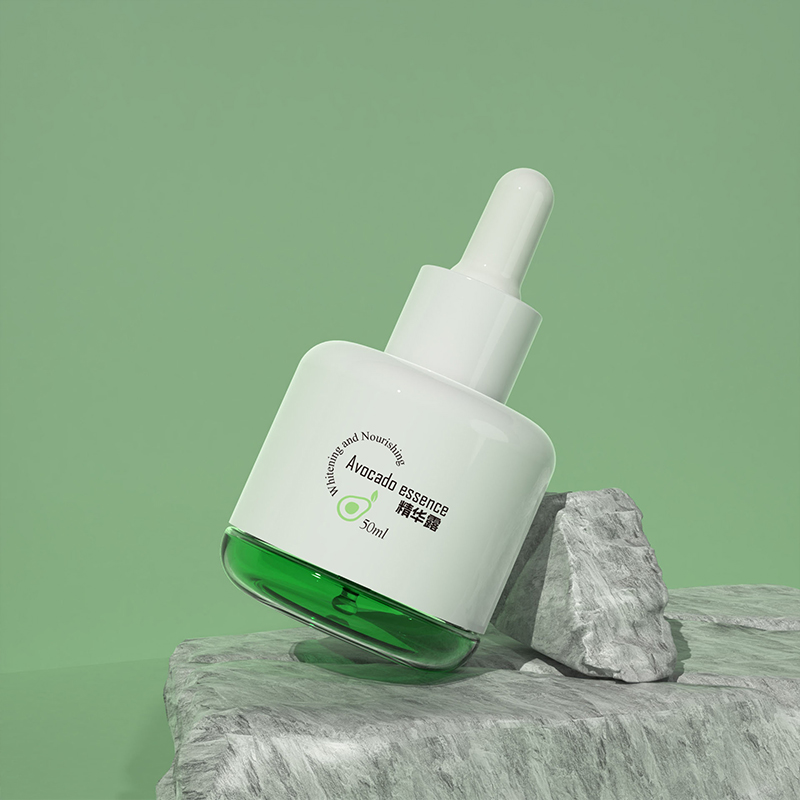 Illóolajos üveg 50 ml-es átlátszó zöld PETG műanyag szivárgásmentes esszencia szérum cseppentő arc- és szemkörnyékápolóhoz Illóolajos üveg 50 ml-es átlátszó zöld PETG műanyag szivárgásmentes esszencia szérum cseppentő arc- és szemkörnyékápolóhoz