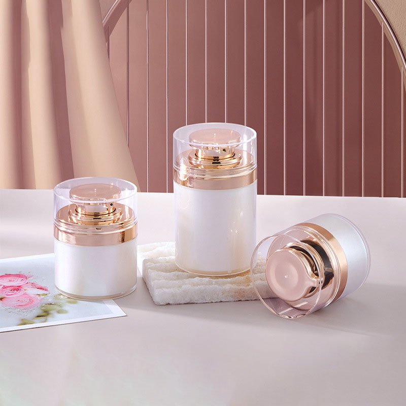 Arany 15g 30g 50g 100g testápoló krém Airless Jar Műanyag újratölthető Airless Pump Airless Jar