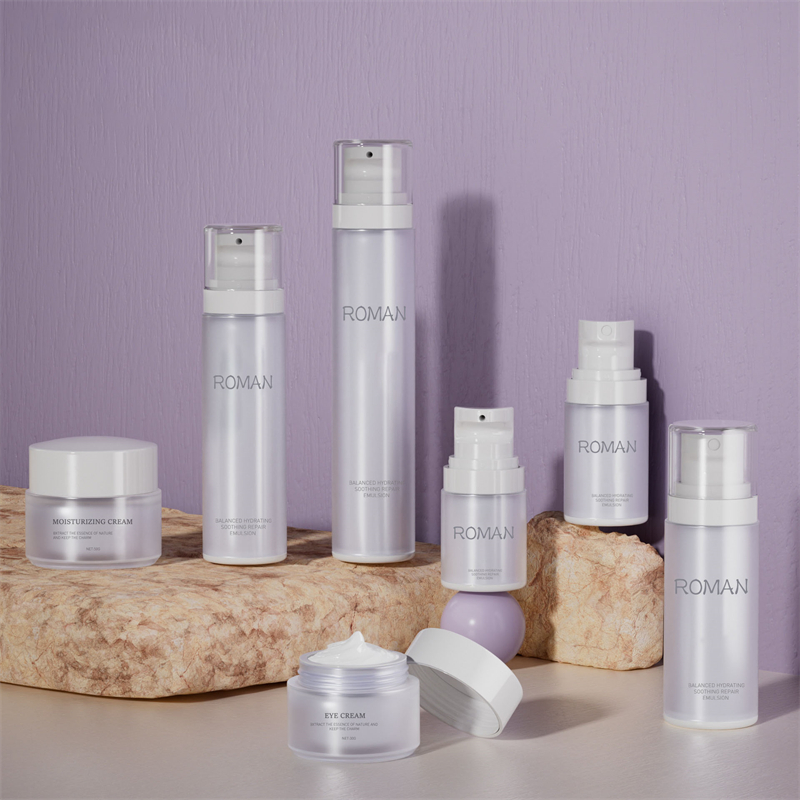 30ml 40ml 60ml 100ml White Pearlescent AS kozmetikai pumpás flakon Új műanyag arckrém spray víz lotion doboz csomagoláshoz