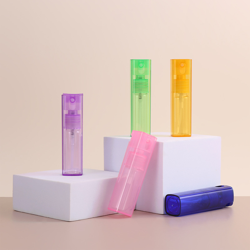 Macaron 10 ml 20 ml műanyag PET hajspray palack színes kis finom köd spray palack utazási parfüm spray palack