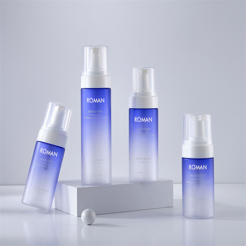 100 ml 120 ml 150 ml 200 ml PET Gradient Blue színű hab folyékony szappan adagoló habzó pumpás flakon tusfürdő kézmosó flakon Fürdőszoba kellékek 100 ml 120 ml 150 ml 200 ml PET Gradient Blue színű hab folyékony szappan adagoló habzó pumpás flakon tusfürdő kézmosó flakon Fürdőszoba kellékek