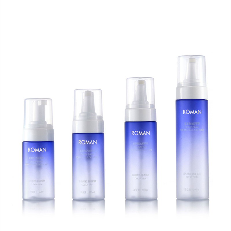 100 ml 120 ml 150 ml 200 ml PET Gradient Blue színű hab folyékony szappan adagoló habzó pumpás flakon tusfürdő kézmosó flakon Fürdőszoba kellékek 100 ml 120 ml 150 ml 200 ml PET Gradient Blue színű hab folyékony szappan adagoló habzó pumpás flakon tusfürdő kézmosó flakon Fürdőszoba kellékek