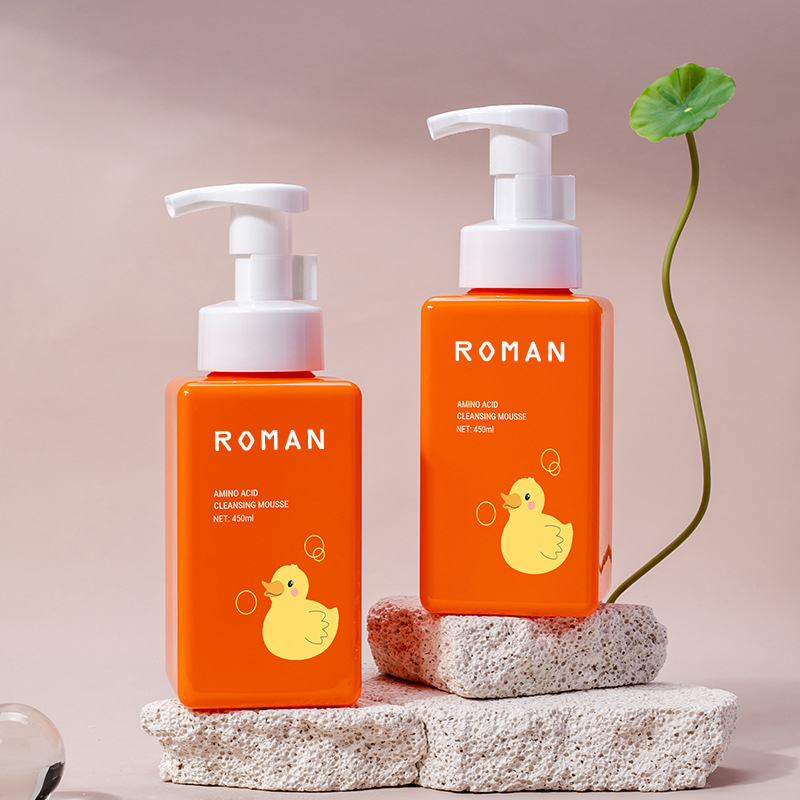 250 ml 300 ml 450 ml 500 ml 650 ml bőrápoló tisztító hab üveg négyzet alakú szempilla sampon hab flakon szállodai piperecikkek csomagolás