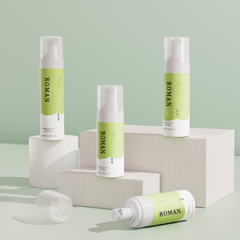 50 ml 80 ml 100 ml 120 ml 150 ml 200 ml bio arclemosó hab buborékos flakon nagykereskedés saját márkás aminosavas hidratáló tisztító testreszabott csomag