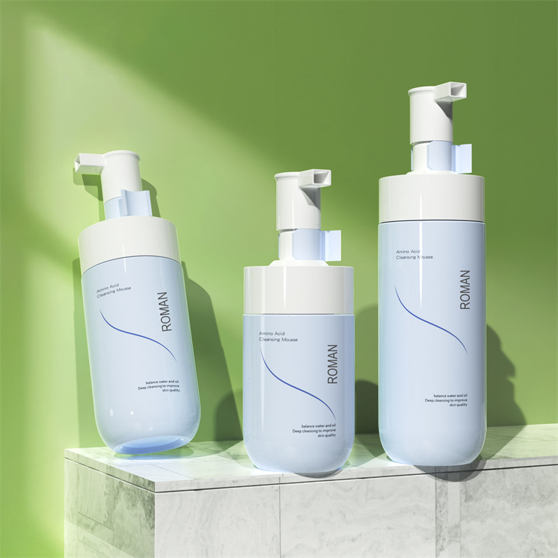 Private Label Facial Whitening Foamer Gentle Cleansing Mousse Bubble Cleanser Kék PET habpumpás flakon 150ml 200ml 300ml Private Label Facial Whitening Foamer Gentle Cleansing Mousse Bubble Cleanser Kék PET habpumpás flakon 150ml 200ml 300ml