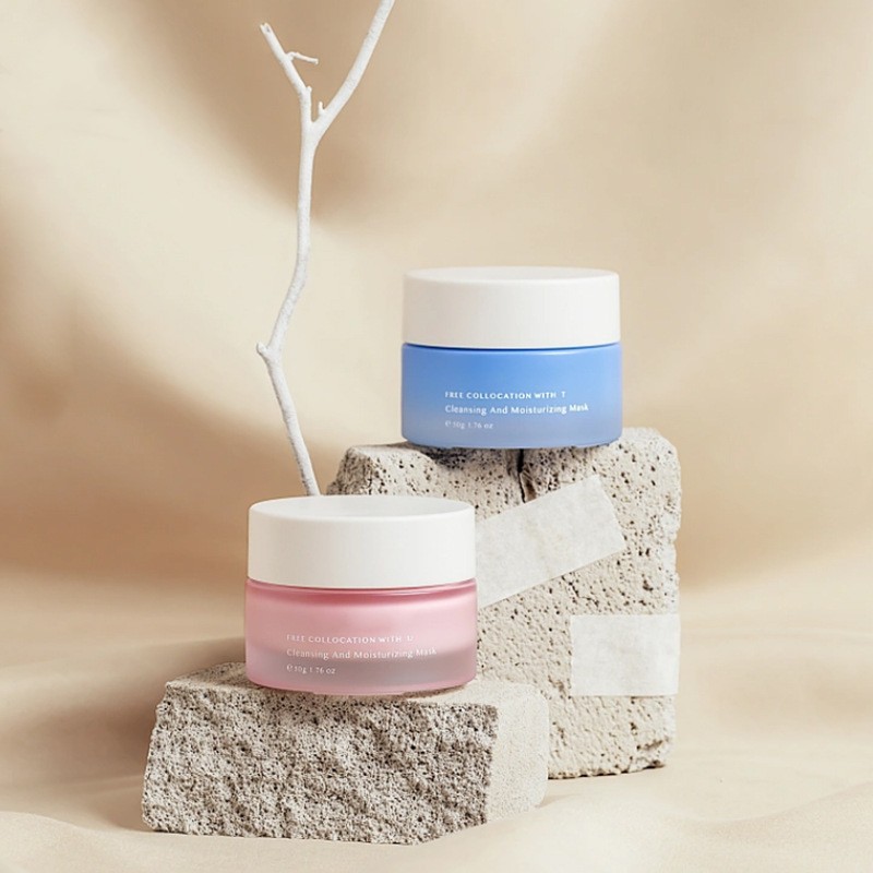 Klasszikus kerek üvegkrémes tégelyes kozmetikai kiszerelés arckrémhez és szemkörnyékápoló krémhez Klasszikus kerek üvegkrémes tégelyes kozmetikai kiszerelés arckrémhez és szemkörnyékápoló krémhez