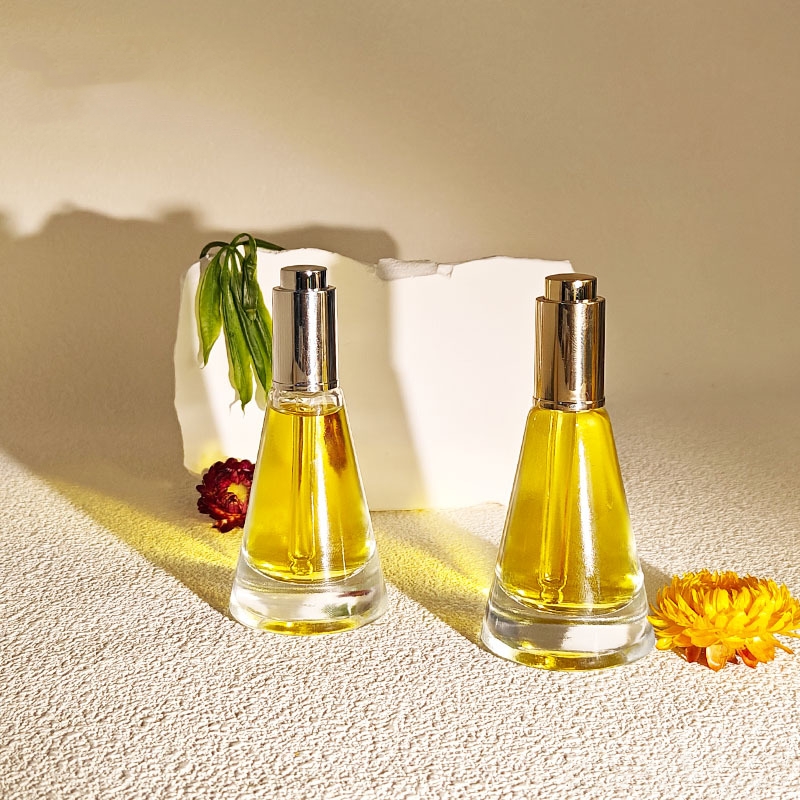 Kúpos üveg kozmetikai cseppentő illóolaj palack Kúpos üveg kozmetikai cseppentő illóolaj palack