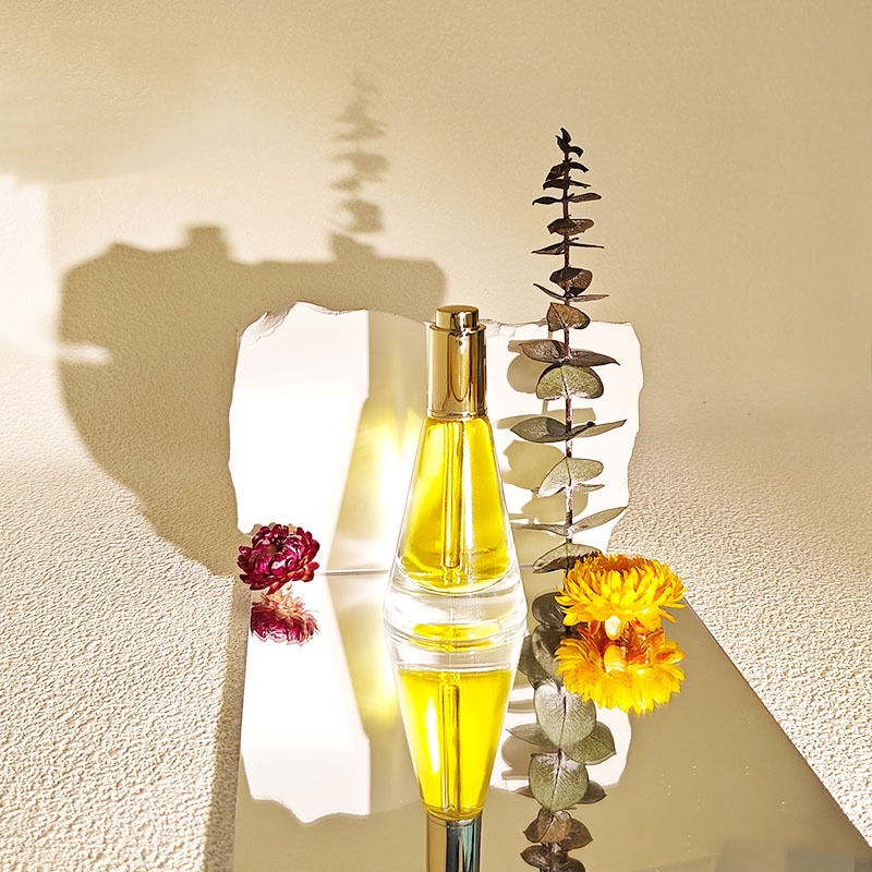 Kúpos üveg kozmetikai cseppentő illóolaj palack Kúpos üveg kozmetikai cseppentő illóolaj palack