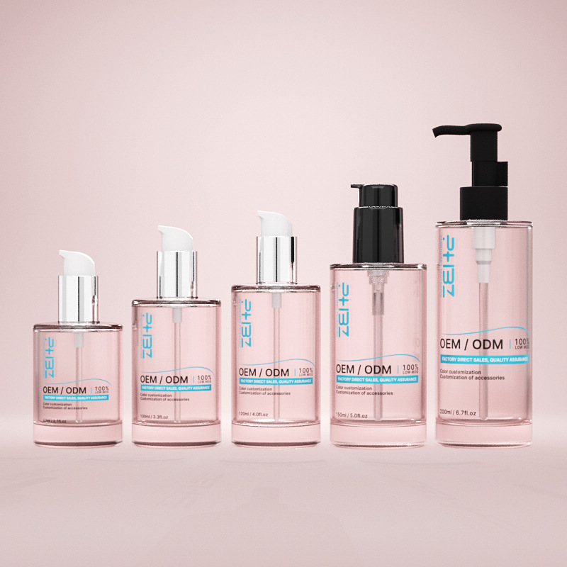 Többkapacitású üveg kozmetikai szérumpalack vastag alappal