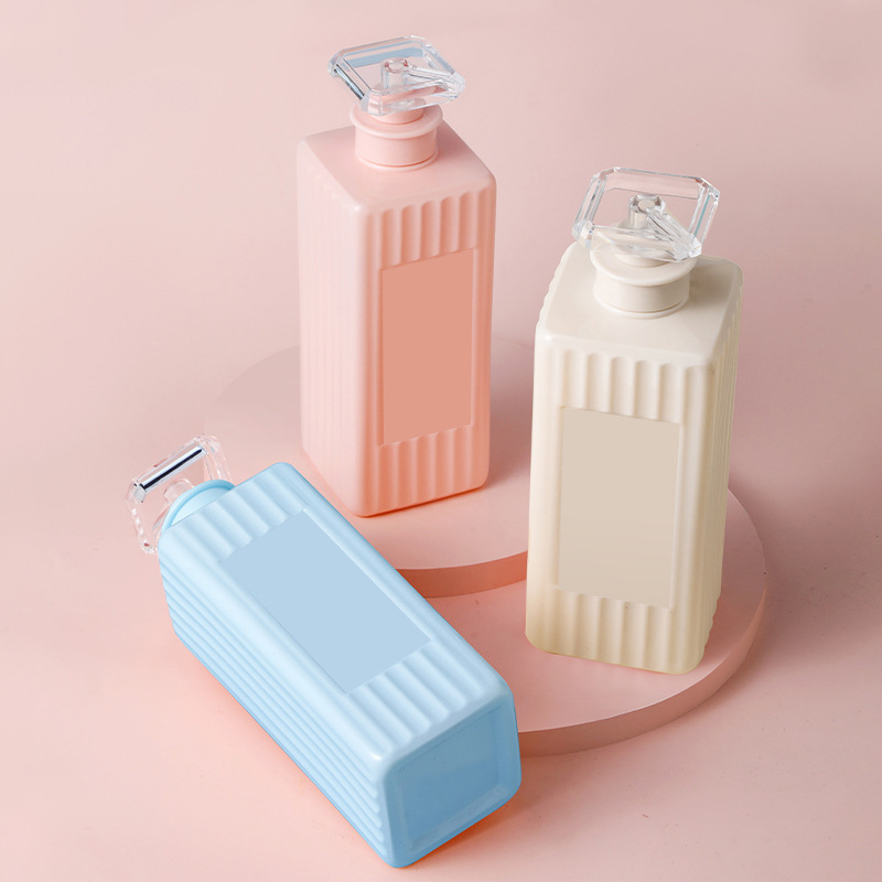 500 ml-es 750 ml-es négyzet alakú, műanyag kisállatápoló pumpás flakon csíkos felülettel hajolajos samponhoz és balzsamhoz, kozmetikai tartály 500 ml-es 750 ml-es négyzet alakú, műanyag kisállatápoló pumpás flakon csíkos felülettel hajolajos samponhoz és balzsamhoz, kozmetikai tartály