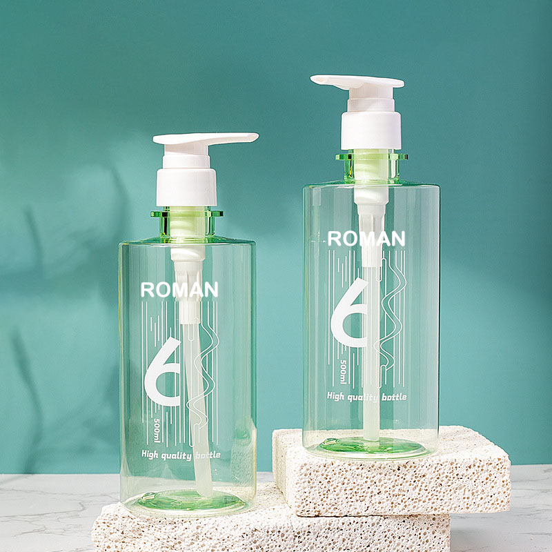 Green Plastic PET Skincare Arctisztító olajos testradír lemosó lotion hajspray sampon és balzsam pumpás flakon készlet Green Plastic PET Skincare Arctisztító olajos testradír lemosó lotion hajspray sampon és balzsam pumpás flakon készlet