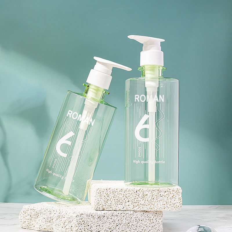 Green Plastic PET Skincare Arctisztító olajos testradír lemosó lotion hajspray sampon és balzsam pumpás flakon készlet Green Plastic PET Skincare Arctisztító olajos testradír lemosó lotion hajspray sampon és balzsam pumpás flakon készlet