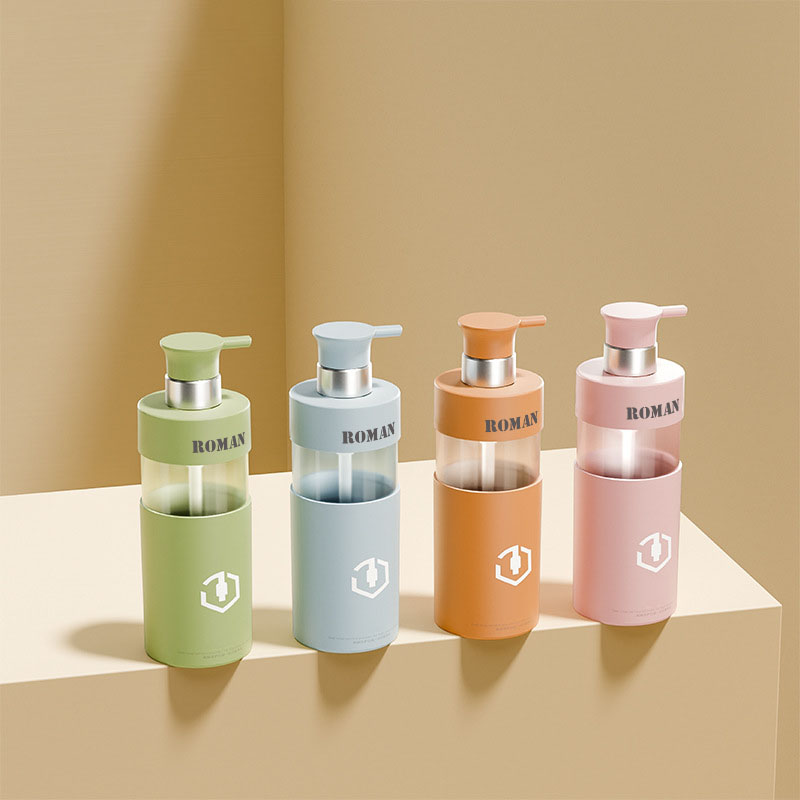 Luxus 100 ml 200 ml 300 ml 450 ml 500 ml 700 ml testápoló palack PET műanyag sampon és balzsam flakonok szett kozmetikai csomagolás tusfürdőhöz