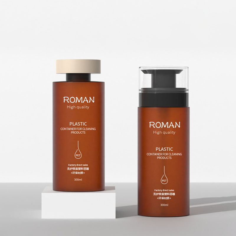 Szivárgásbiztos műanyag palackok pumpás adagolóval, nagy, üres átlátszó borostyánsárga henger, újratölthető samponos hajbalzsamozó olajokhoz Szivárgásbiztos műanyag palackok pumpás adagolóval, nagy, üres átlátszó borostyánsárga henger, újratölthető samponos hajbalzsamozó olajokhoz