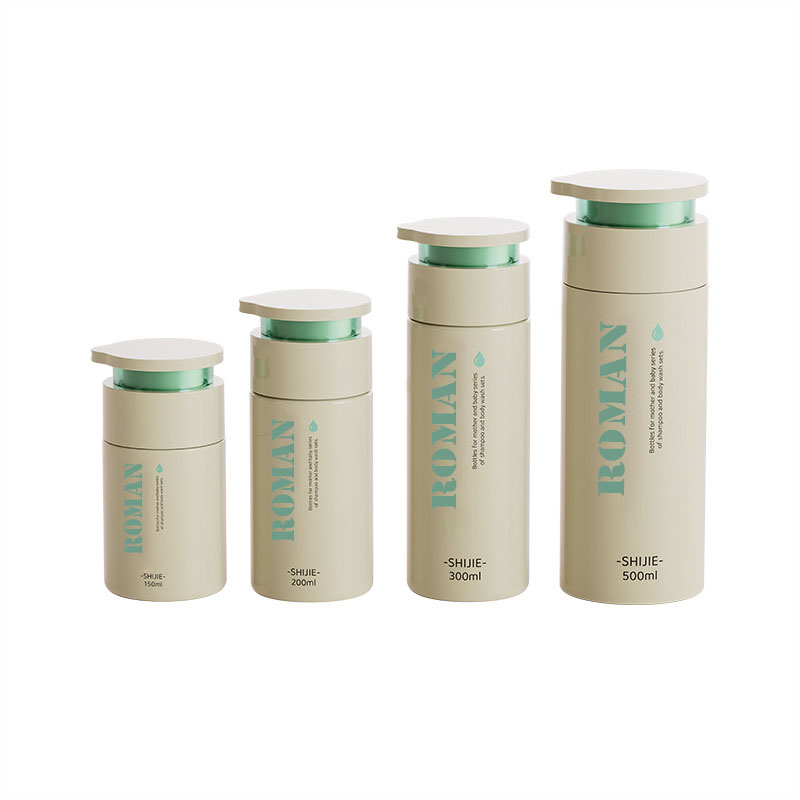Kerek lapos váll bőrápoló krém flakon 150 ml 200 ml 300 ml 500 ml babaápoló balzsam csomagoló sampon és testápoló kézkrém flakonok