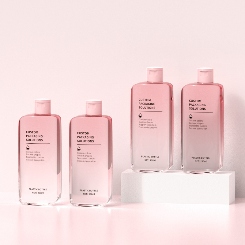 250 ml-es lapos hidratáló masszázskrém flakon arctisztító testápoló tartály tusfürdő sampon flakon fényvédőhöz