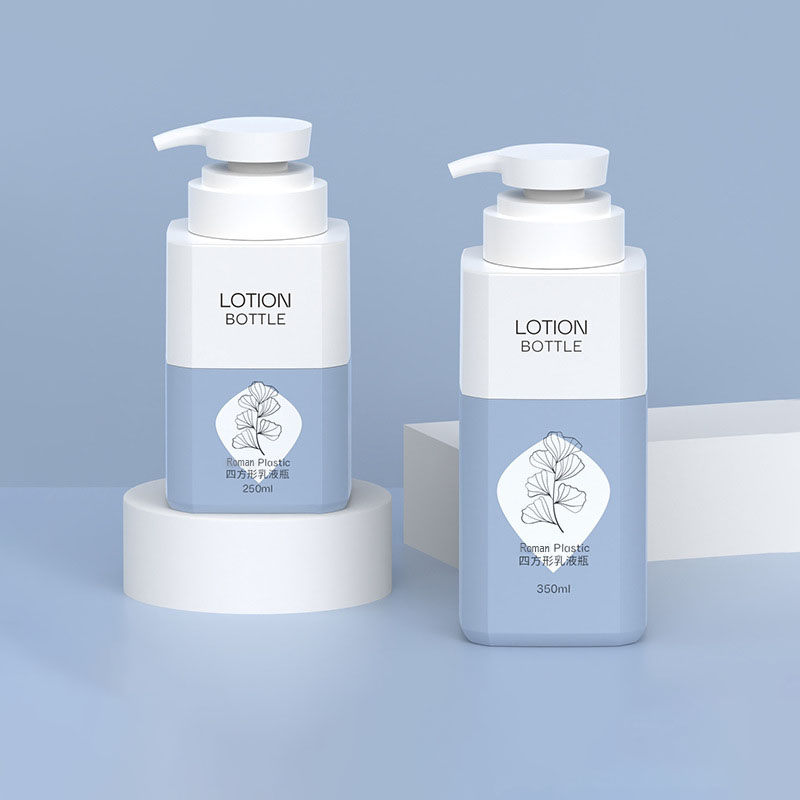 350 ml 500 ml nagy űrtartalmú, négyzet alakú kisállat műanyag palackos palack, napi szükségletek ápoló zuhany üres sampon tartály fürdőzseléhez 800 ml 1000 ml