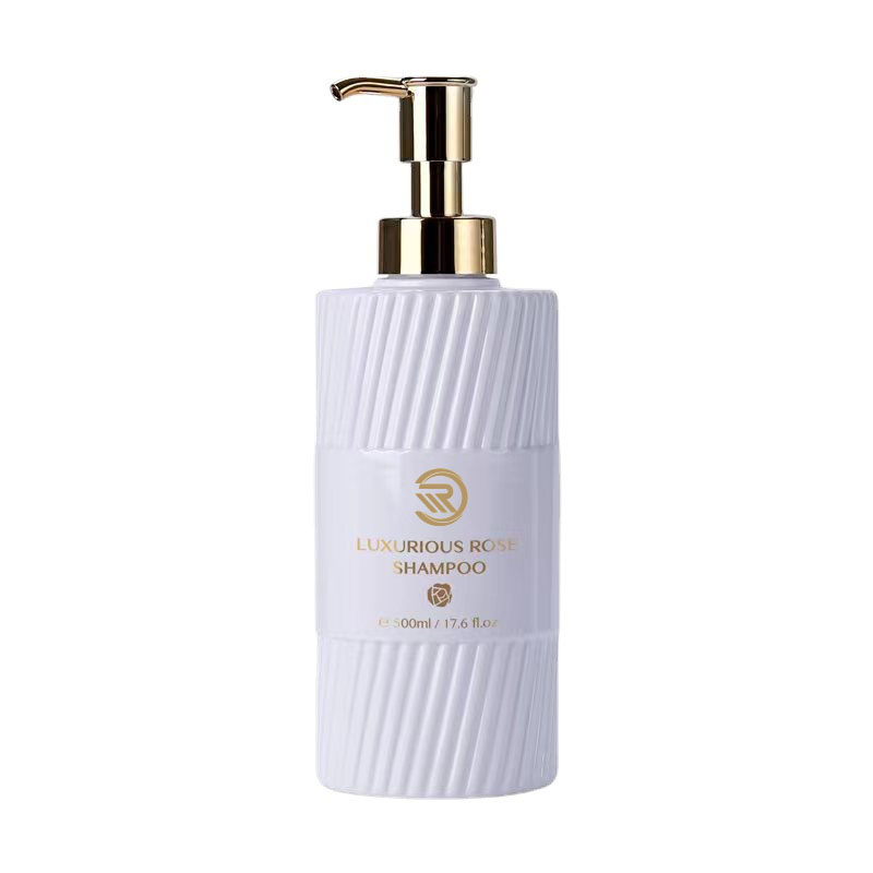Környezetbarát 500 ml-es lapos váll sampon tusfürdős flakon fehér fekete csíkos nyomós műanyag pumpás emulziós csomagolás lotion használatra Környezetbarát 500 ml-es lapos váll sampon tusfürdős flakon fehér fekete csíkos nyomós műanyag pumpás emulziós csomagolás lotion használatra