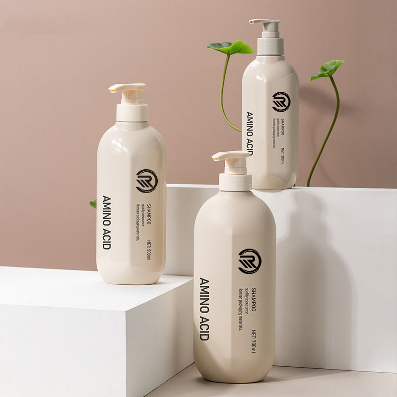 New Arrival luxus műanyag üres barna tusfürdő 300 ml sampon testápoló balzsam mosó test 500 ml 700 ml pumpás flakon