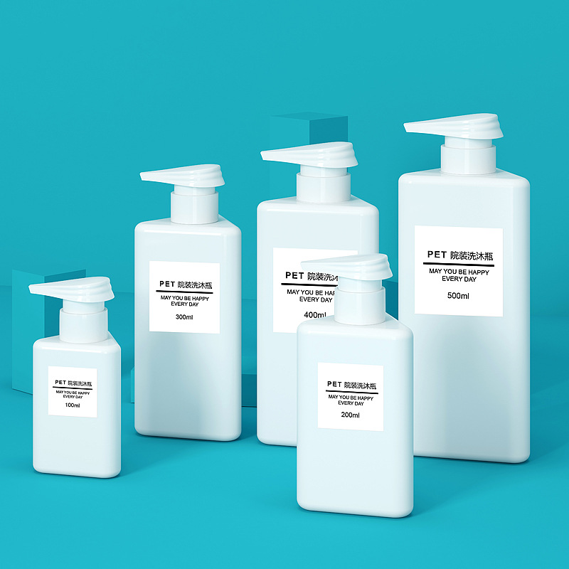 Új háromszög alakú PET műanyag üres palack arctisztító krémhez vagy bőrápoló krémhez 100 ml 200 ml 300 ml 400 ml 500 ml kozmetikai palack