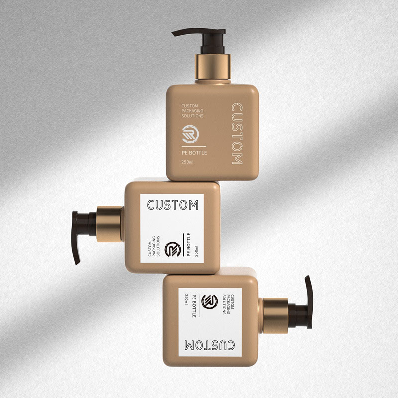 Népszerű újrahasznosított PET műanyag négyzet alakú bőrápoló sampon testvajas olajos palackok 150 ml-es 200 ml-es 250 ml-es méretek szitanyomással Népszerű újrahasznosított PET műanyag négyzet alakú bőrápoló sampon testvajas olajos palackok 150 ml-es 200 ml-es 250 ml-es méretek szitanyomással