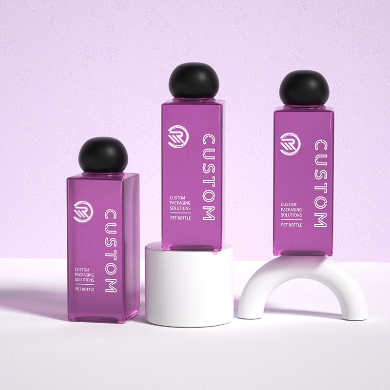 Prémium műanyag négyzet alakú, 200 ml-es 250 ml-es átlátszó, fagyos kozmetikai krémes palackok bőrápoló szérumhoz, prémium toner csomagoláshoz, golyós csavaros kupakkal Prémium műanyag négyzet alakú, 200 ml-es 250 ml-es átlátszó, fagyos kozmetikai krémes palackok bőrápoló szérumhoz, prémium toner csomagoláshoz, golyós csavaros kupakkal