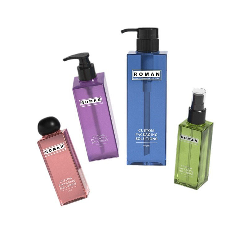 Prémium műanyag négyzet alakú, 200 ml-es 250 ml-es átlátszó, fagyos kozmetikai krémes palackok bőrápoló szérumhoz, prémium toner csomagoláshoz, golyós csavaros kupakkal Prémium műanyag négyzet alakú, 200 ml-es 250 ml-es átlátszó, fagyos kozmetikai krémes palackok bőrápoló szérumhoz, prémium toner csomagoláshoz, golyós csavaros kupakkal