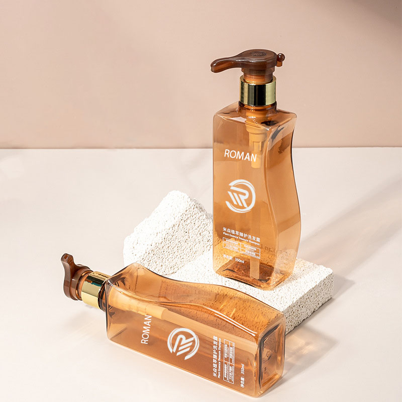 Megbízható 350 ml-es 500 ml-es íves borostyánsárga kisállat műanyag üres testápoló flakon pumpával hajápoló sampon balzsam vagy arckrém használathoz Megbízható 350 ml-es 500 ml-es íves borostyánsárga kisállat műanyag üres testápoló flakon pumpával hajápoló sampon balzsam vagy arckrém használathoz